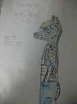  blue_eyes doctor equine jeans male multicolored_hair solo standing stethoscope tattoo tom zebra 