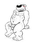  anthro balls blush brian_griffin canine chubby cum dog donkeypunch erection family_guy holding_cum male mammal muscles nipples orgasm_denial overweight penis plain_background precum solo white_background 