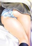  amagami ass black_legwear close-up kneehighs kneepits legs panties pleated_skirt shinobu_(tyno) skirt solo striped striped_panties thighs underwear 