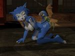  3d anthro anthro_bestiality canine doggy_position dragon female feral fox interspecies krystal male pinata scalie star_fox straight tail video_games wink 