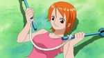  breasts cap clima-tact nami one_piece orange_hair rope 