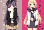  animal_ears argyle belt black_legwear bow cat_ears cat_tail digital_media_player dress gokou_ruri hair_ornament hairclip ipod jacket kousaka_kirino long_hair mole mole_under_eye multiple_girls ore_no_imouto_ga_konna_ni_kawaii_wake_ga_nai pantyhose plaid plaid_skirt red_eyes sakura_hanpen scarf skirt sweater sweater_dress tail 