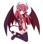  bad_id bad_pixiv_id demon_girl demon_tail demon_wings disgaea highres horns kayuka long_hair necktie pink_eyes pink_hair pointy_ears smile solo succubus succubus_(disgaea) tail thighhighs wings 