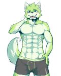  bulge canine kenn male muscles solo topless underwear wolf 