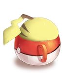  ambiguous_gender aranonituke22 butt cup doing_it_wrong nintendo pikachu plain_background pok&#233;ball pok&#233;mon pok&eacute;ball pok&eacute;mon solo tail transparent_background video_games 