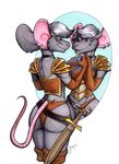  belt butt corset female lizardbeth lucretia mirror necklace pearl_necklace rat reflection rodent skimpy solo sword weapon 