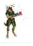  canine dog green gun hi_res male mammal paws plain_background ranged_weapon soldier solo unknown_artist weapon white_background 