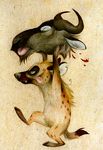  2010 blood digitigrade disembodied_head female hair horns hyena skia tail tongue wildebeest 