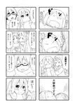  akiyama_mio blush coat comic glasses gloves greyscale hair_ornament hairclip hirasawa_ui hirasawa_yui holding_hands k-on! kotobuki_tsumugi manabe_nodoka mittens monochrome multiple_girls nakano_azusa nukunuku ponytail scarf short_twintails skirt smile snow snowman surprised suzuki_jun tainaka_ritsu translated twintails 