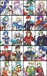  6+girls agahari alen_(fire_emblem) amelia_(fire_emblem) armor blonde_hair blue_hair cape echidna_(fire_emblem) eirika ephraim erk_(fire_emblem) fiora fire_emblem fire_emblem:_fuuin_no_tsurugi fire_emblem:_rekka_no_ken fire_emblem:_seima_no_kouseki franz_(fire_emblem) gloves green_hair highres isadora lleu_(fire_emblem) long_hair louise lucius lyndis_(fire_emblem) multiple_boys multiple_girls pegasus_knight polearm ponytail raven_(fire_emblem) ross rutgar serra short_hair spear sword tana tate vanessa_(fire_emblem) very_long_hair weapon 