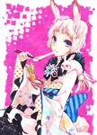  animal_ears bow bunny bunny_ears carrot chopsticks eating food japanese_clothes kimono kuroyuki original solo 