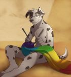  dalmatian dog eyewear glasses jailbird knitting male mammal scarf solo super_gay tail 