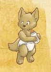  bottle brian_root brown brown_fur canine cub cute diaper fur infantilism mammal solo wolf young 