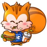  burger drink eating eyes_closed food male mammal mascot plain_background rodent solo squirrel straw ucweb unknown_artist vector white_background 