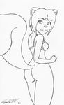  alice anthro big_tail bottomless bra butt clothed clothing female graphite half-dressed looking_back mammal rodent solo squirrel tail terdburgler underwear 