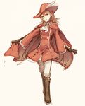  alternate_costume boots cape feathers final_fantasy final_fantasy_iii gloves hat orange_hair pants red_mage refia short_hair solo weee_(raemz) 