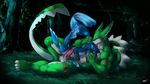  69 anal belt big_ears blue cum dragon gay green male messy muscles oral outside penis rimming scalie sheer size_difference 