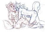  blue_eyes canine couple ears gay horns hyena male nose paws penis red_eyes tail teeth zorusky 