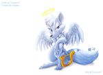  canine dawkz female fox halo lyre toon-ca7 vixen vixy white_background wings 