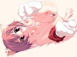  animal_ears blush breasts cat_ears cat_tail censored feet fingering foreshortening lying masturbation nipples on_side original panties panties_around_one_leg pussy pussy_juice red_eyes red_hair short_hair small_breasts socks solo spread_pussy tail tears underwear yamano_sachi 