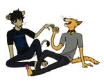  b0nes black_hair cat collar drugs elliot fangs feline fur gregory_wilhelm hair jeans joint laugh lion male mammal marijuana orange orange_fur paws piercing plain_background short_hair smoke smoking stoner stripes tan transparent_background weed 