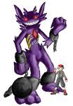  ball_and_chain bdsm bondage bound chain chains looking_at_viewer male nintendo pok&#233;mon pok&#233;mon_trainer pok&eacute;mon red_eyes sableye smile trainer unknown_artist video_games 