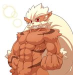  arcanine biri canine goldenfur male mammal muscles nintendo plain_background pok&#233;mon pok&#233;morph pok&eacute;mon red_eyes riot41 solo video_games white_background 