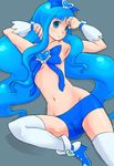  blue blue_eyes blue_hair boots cure_marine heart heartcatch_precure! highres kurumi_erika long_hair magical_girl okera precure solo thighhighs very_long_hair white_legwear wrist_cuffs 