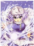  bad_id bad_pixiv_id breasts hat lavender_eyes lavender_hair letty_whiterock medium_breasts saturnon snow solo touhou 