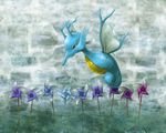  kingdra nintendo pinwheel pok&#233;mon pok&eacute;mon red_eyes solo spring_bane video_games 