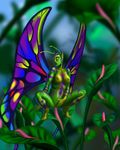  antennae breasts butterfly dildo eyes_closed female plants pointy_ears sex_toy solo unknown_artist wings 