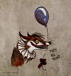  2010 balloon canine clown culpeofox english_text feral fox furrified it male pennywise solo teeth whiskers 