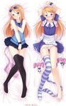  aqua_eyes arms_up bad_id bad_pixiv_id bag barefoot black_legwear blonde_hair blush caidychen character_doll dakimakura feet hair_ornament hairclip handbag hoshikuzu_witch_meruru kousaka_kirino legs maid_headdress meruru_(oreimo) multiple_views ore_no_imouto_ga_konna_ni_kawaii_wake_ga_nai panties panty_pull pink_panties single_thighhigh skirt striped striped_legwear sunglasses sweater_vest thigh_gap thighhighs underwear zettai_ryouiki 