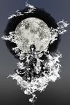  abstract absurdres highres houraisan_kaguya inuyasis monochrome moon solo touhou 