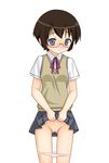  blush censored glasses manami_tamura my_little_sister_can&#039;t_be_this_cute ore_no_imouto_ga_konna_ni_kawaii_wake_ga_nai pussy school_uniform smile tamura_manami 