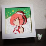  christmas cutout daigoman headphones meiko photo photo_(object) sakine_meiko solo vocaloid 