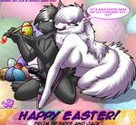  cat desiree_roche easter egg eggs feline female fondling holiday jack_coney jessica_anner lagomorph male masturbation mutual_masturbation paint rabbit straight 