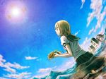  cloud day flower kagamine_rin paraiso sky solo vocaloid water 