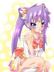  blush cosplay hiiragi_kagami lucky_star purple_hair sailor_chibi_moon_(cosplay) 