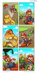  angry blood comic death koopa koopa_troopa luigi mario mario_kart middle_finger nintendo parody smile super_mario what wtf 