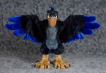  avian beak bird costume crow fursuit kawri looking_at_viewer male raven real solo wings 
