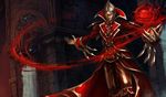  artist_request blood cape claws league_of_legends male_focus official_art solo vladimir 