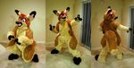  female fursuit kangaroo looking_at_viewer mammal marsupial pointing pose real sophiecabra 