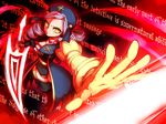  dlanor_a_knox drill_hair energy_sword from_above hat long_hair niso outstretched_arm purple_hair red_truth solo standing sword text_focus thighhighs umineko_no_naku_koro_ni weapon yellow_eyes 