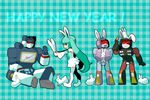  2011 animal_ears bunny bunny_ears crossover english frenzy hatsune_miku long_hair new_year rkp rumble soundwave transformers vocaloid 