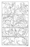  big_breasts black_and_white breasts clothing comic female lamp lizzi_comic_commision_inks macro male monochrome pigtails pointy_ears rip solidasp torn_clothing transformation 