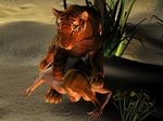  3d animal feline female feral human interspecies mounting tiger zoo 