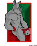  bracelet bulge jewelry k.burkett male rhino solo stubble tattoo thong 