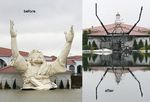  aftermath before_and_after disaster graven_image jesus photo real statue vengeance where_is_your_god_now 