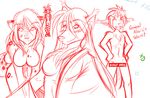 alaric_(twokinds) big_breasts breasts canine cat censored chest_tuft feline female flora_(twokinds) fur girly_parts hair kathrin_(twokinds) keidran long_hair looking_at_viewer male mammal monochrome natani natani_(twokinds) nickolai_alaric nude plain_background red_and_white sketch standing tail tiger tom_fischbach tuft twokinds white_background wolf xd 